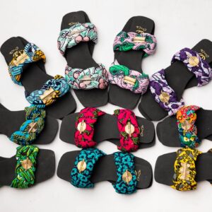 Sandales Tressées en pagne